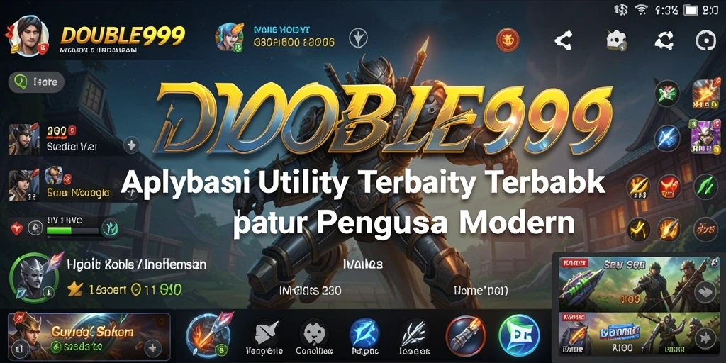 Tampilan antarmuka pengguna dari aplikasi Utility DOUBLE999.