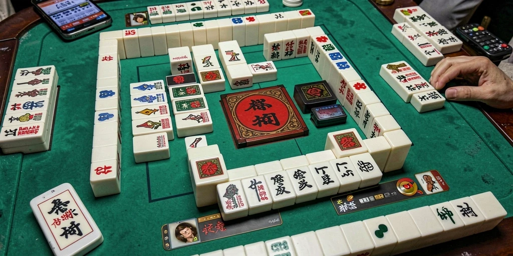 Tampilan gameplay Mahjong yang menarik di IDNRAJA.