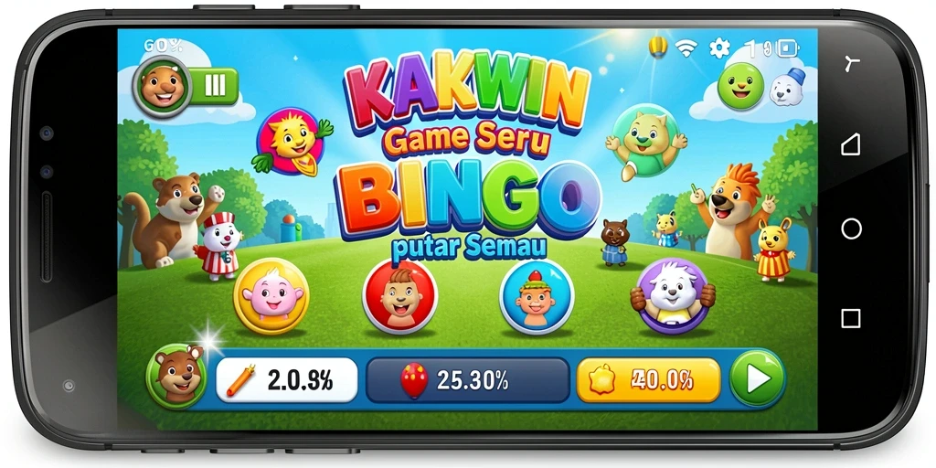 Tampilan gameplay KAKWIN yang seru dan interaktif