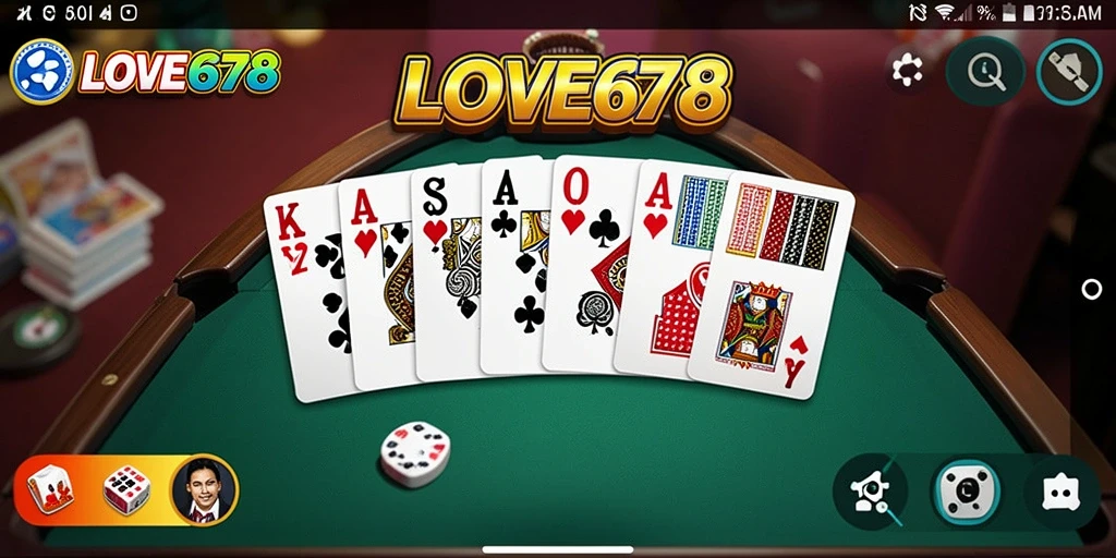 Screenshot gameplay LOVE678 menampilkan momen seru dalam permainan Domino.