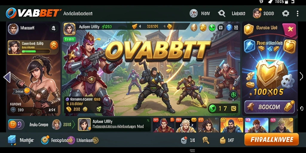 Screenshot utama OVABET menampilkan antarmuka pengguna yang intuitif untuk pengelolaan Utility.