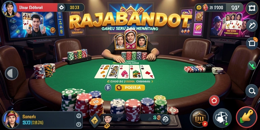 Tampilan gameplay seru di RAJABANDOT dengan pemain yang bersaing.