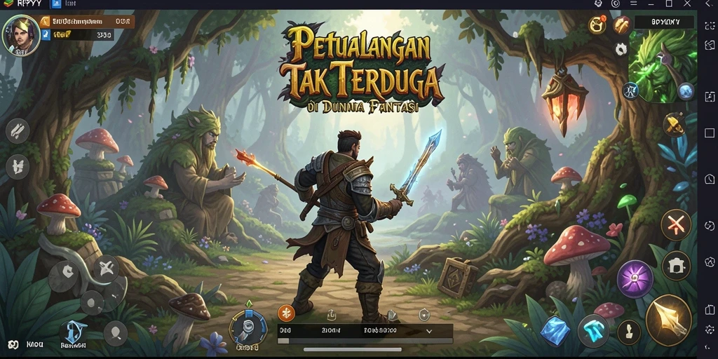 Screenshot gameplay menunjukkan aksi mendebarkan di dunia petualangan.