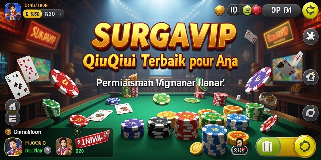Tampilan menarik dari gameplay QiuQiu SURGAVIP.