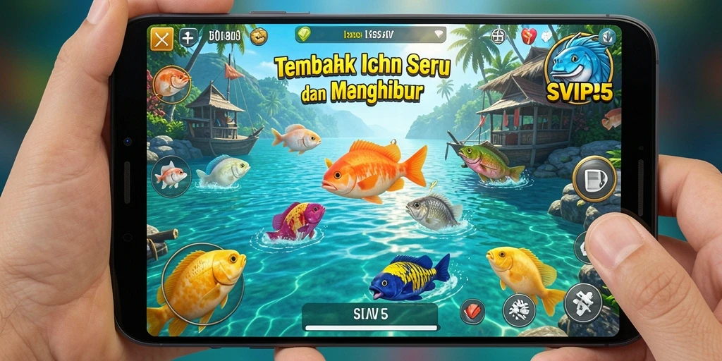 Tampilan gameplay Tembak Ikan SVIP5 yang seru dan menantang.