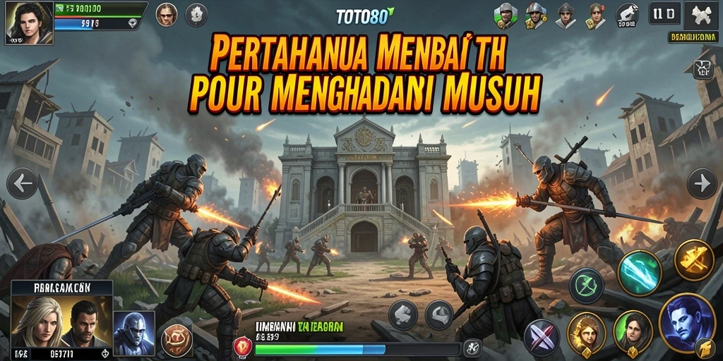 Tampilan screenshot dari gameplay Tower Defense TOTO80 yang mendebarkan.